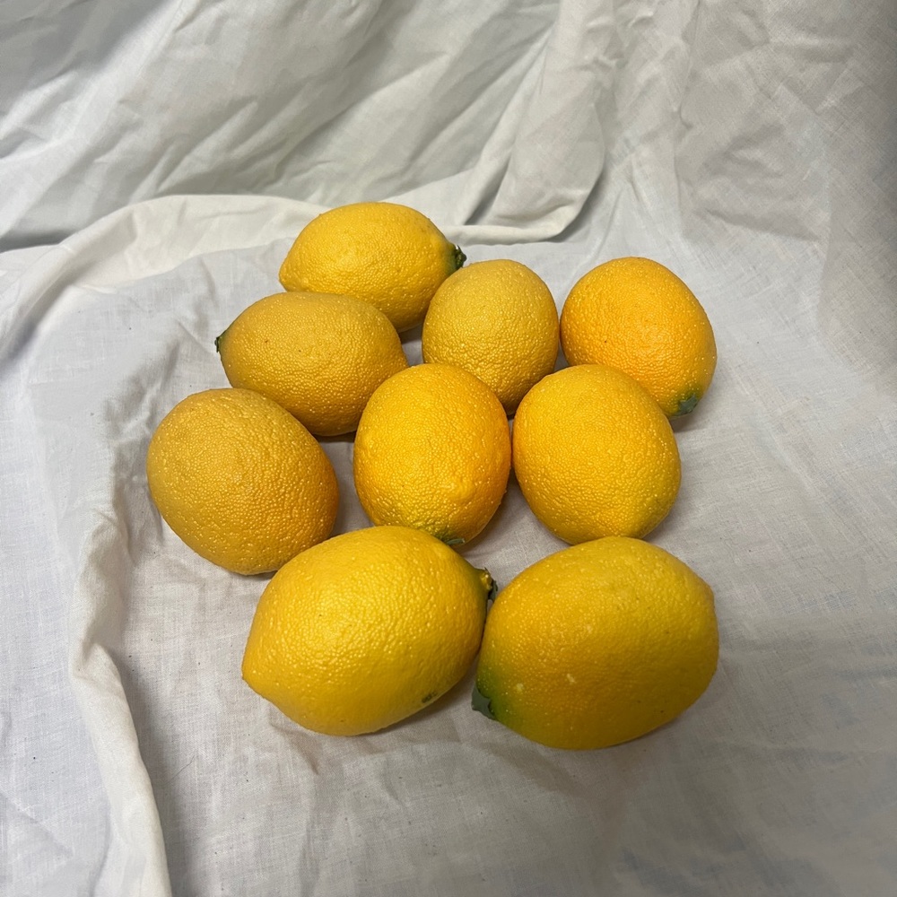 9 Faux Lemons Decorative